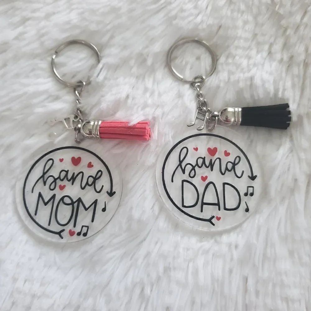 Band Mom Keychain, Band Dad Keychain, Music Note Keychain - Picture 15 of 15